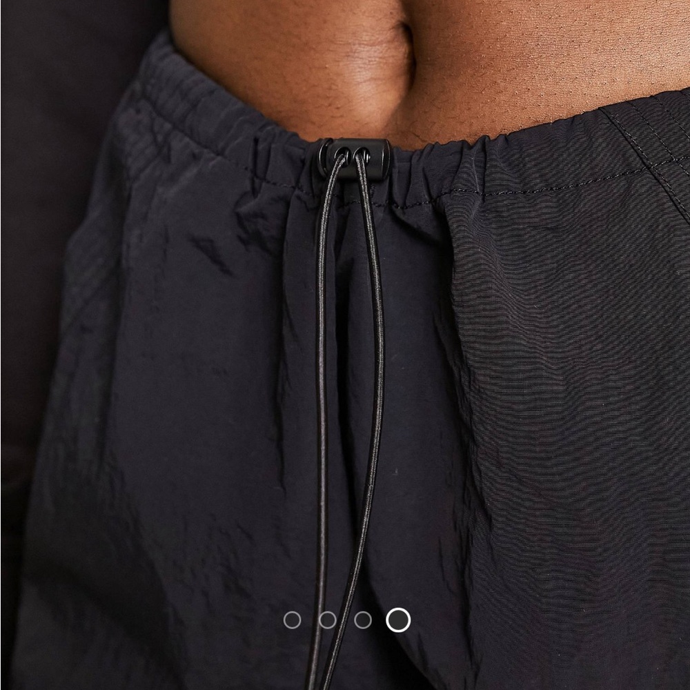 ASOS Black Wide Leg Drawstring Pants - Picture 4 of 4